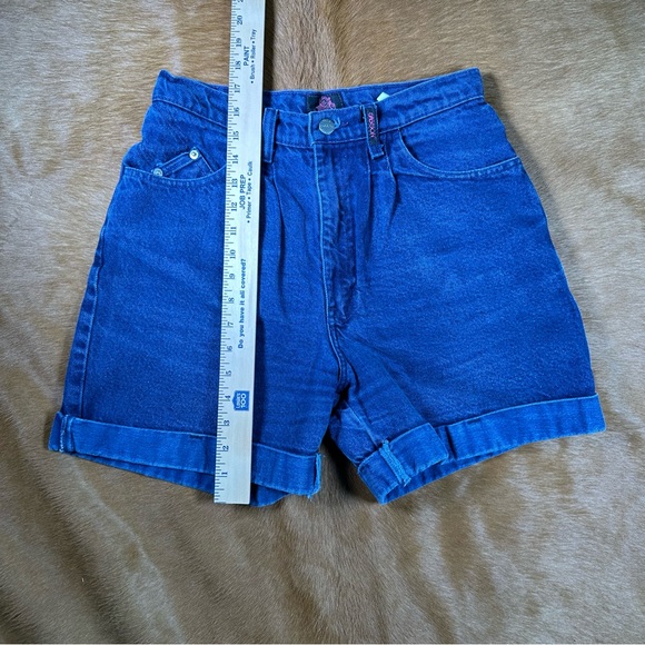Sasson Vintage High Waisted Denim Cuffed Jeans in Deep Blue - Picture 7 of 8